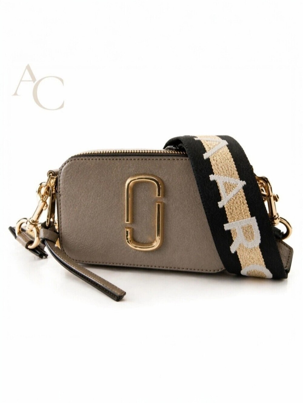 Marc Jacobs Snapshot Camera Bag French Grey Saffiano Leather Crossbody NWT